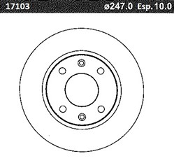 DISCO FRENO (247mm) DEL CITROEN-PEUGEOT BREME