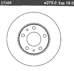 DISCO FRENO (280mm) DEL FIAT DUCATO-CIT-PEUG 91
