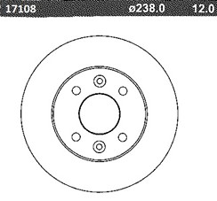 DISCO FRENO (238mm) DEL RENAULT CLIO