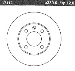 DISCO FRENO (239mm) DEL VW GOL 79 BREME