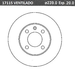 DISCO FRENO (239mm) DEL VW GOL 95 BREME