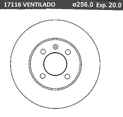 DISCO FRENO (256mm) DEL VW GOLF 95