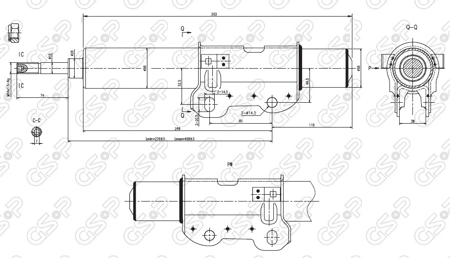AMORTIGUADOR DEL MB SPRINTER 415-515 12 BREME