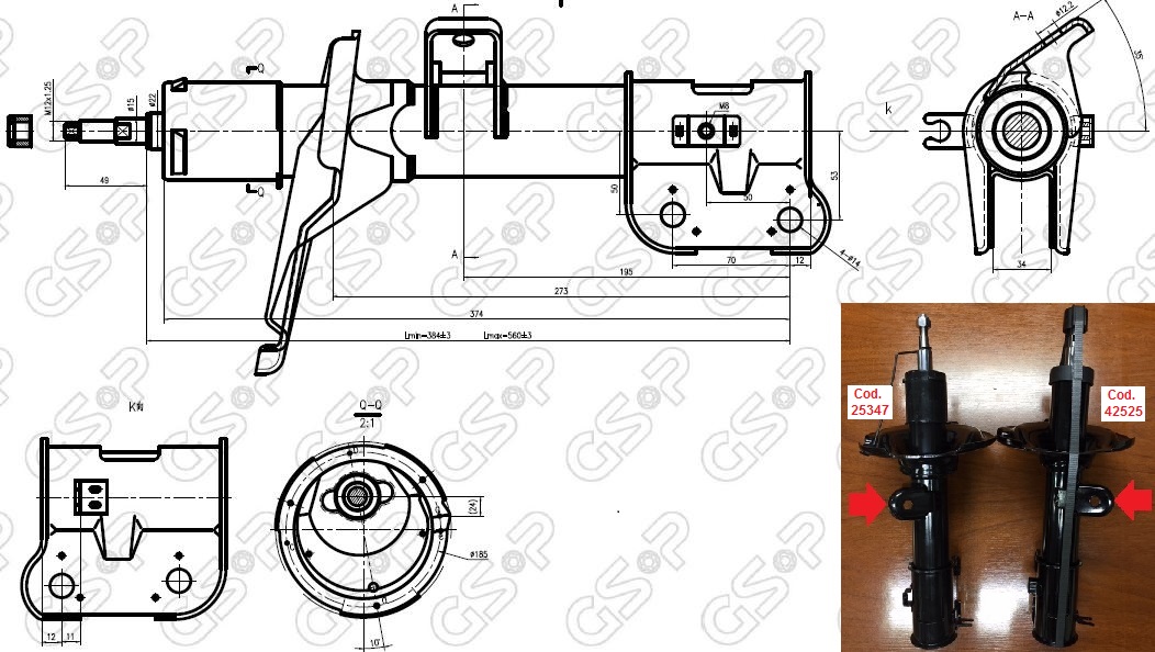 AMORTIGUADOR DEL IZQ HYUNDAI H1 08 BREME