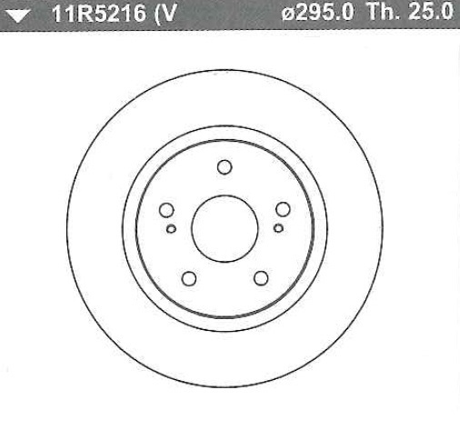 DISCO FRENO (295mm) DEL SUZUKI GRAND VITARA 06 BRE