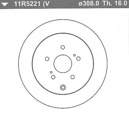DISCO FRENO (308mm) TRA SUZUKI GRAND VITARA 06 BRE