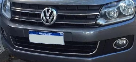 PARAGOLPE DEL VW AMAROK 10 NEGRO C/VIRAS CROMADAS