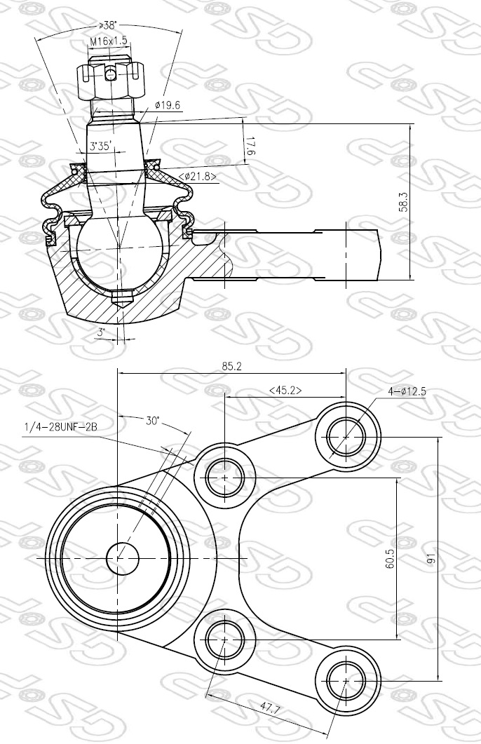 ROTULA INF MITSUBISHI L200 90 4WD CTR