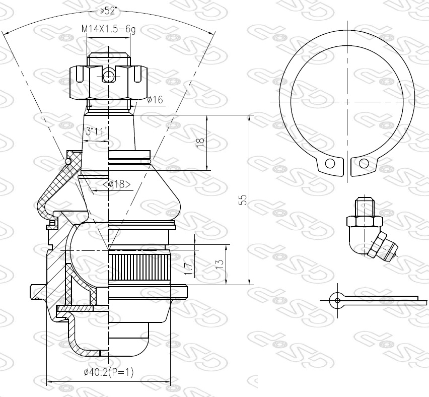 ROTULA SUP MITSUBISHI L200 90 (2-4WD) CTR