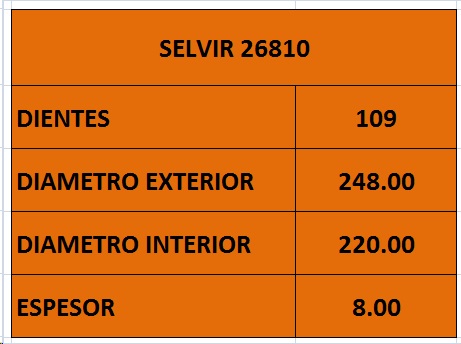 CORONA ARRANQUE 109 DIENTES ASIA-DAIHATSU