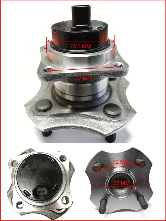MAZA RUEDA TRA C/RUL TOYOTA COROLLA 03 C/ABS GSP