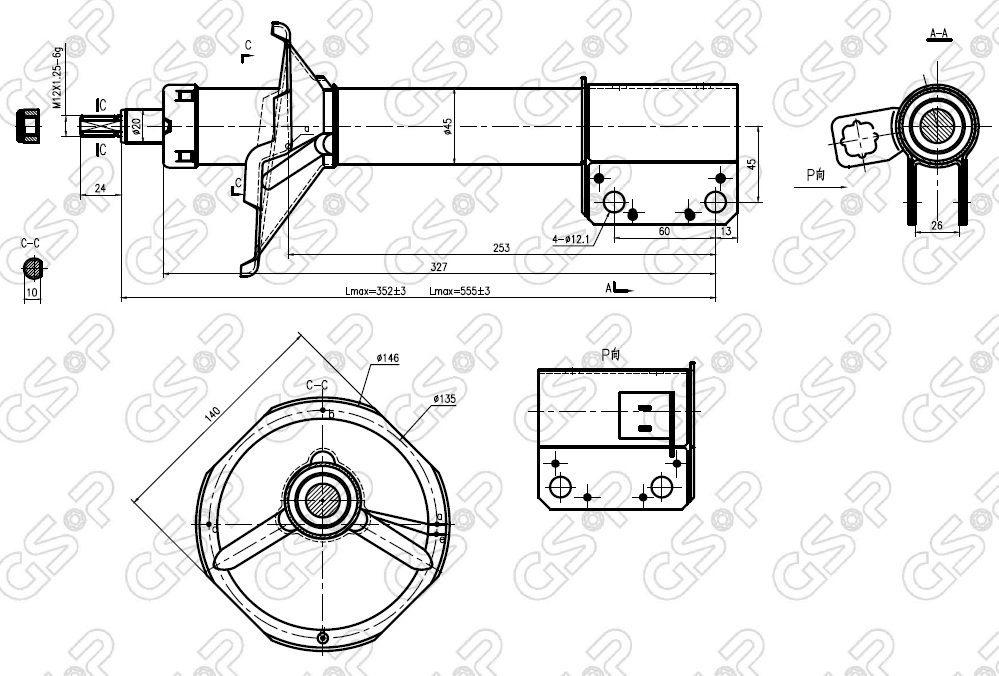 AMORTIGUADOR TRA IZQ DAIHATSU G200-G-MOVE 97 BREME