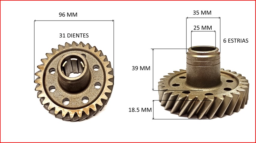 ENGRANAJE 5ª HYUNDAI H1 99 31 DIENTES