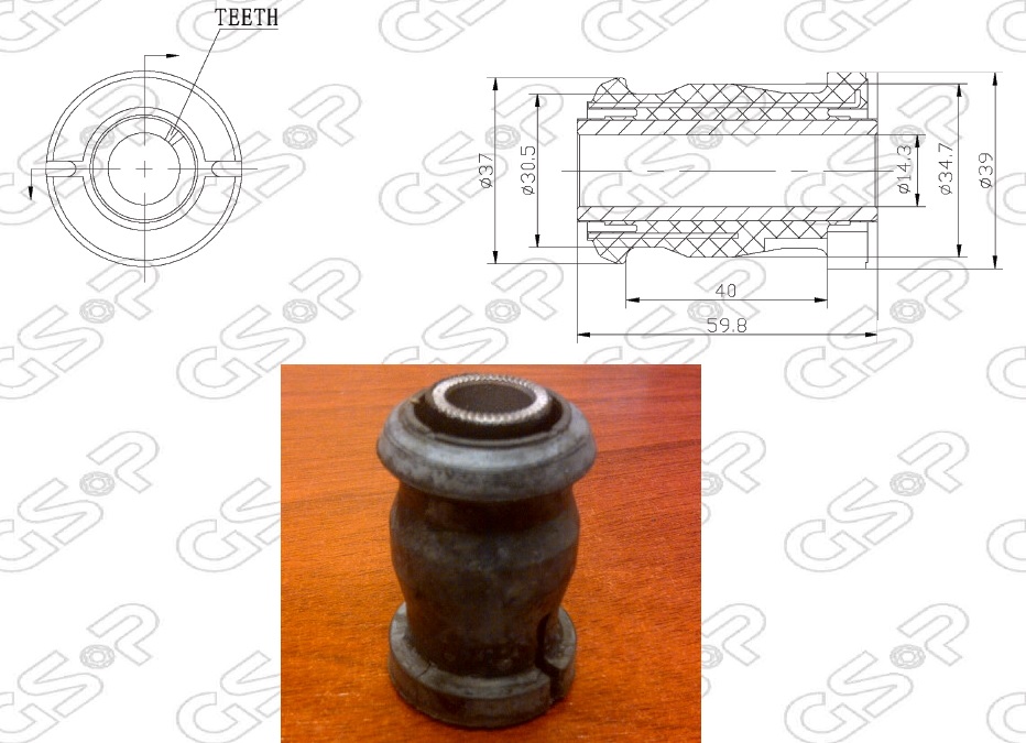 BUJE BASTIDOR INF TOYOTA RAV4 01 (CHICO) GSP