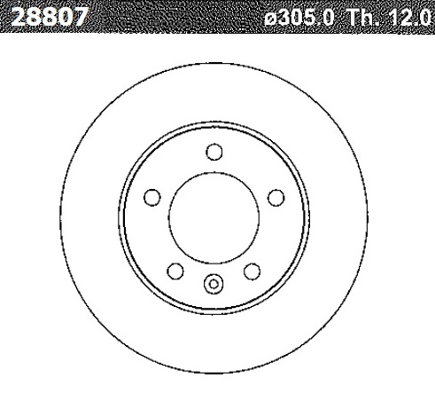 DISCO FRENO (305mm) TRA RENAULT MASTER III