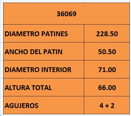 CAMPANA FRENO (228.50mm) TRA CITROEN-PEUGEOT