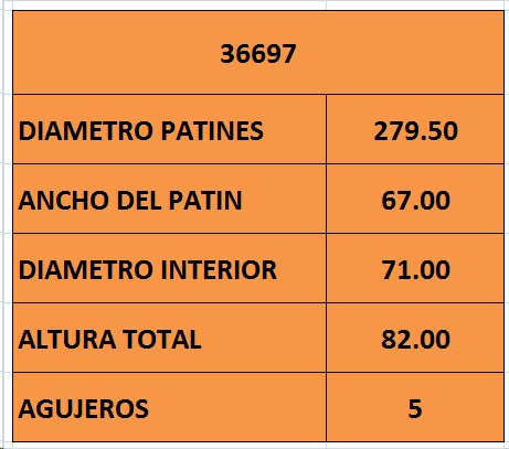 CAMPANA FRENO (279.50mm) TRA GM BLAZER-S10 98 NAFT