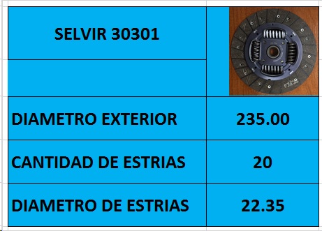 DISCO EMBR 235mm 20 EST HYUNDAI TUCSON 4WD VALEO