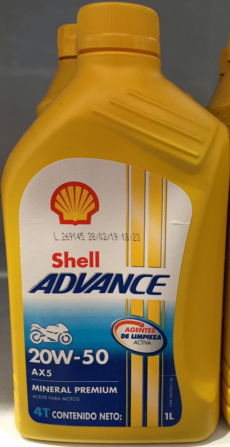 ACEITE MINERAL SHELL ADVANCE AX5 20W50 (1LT)