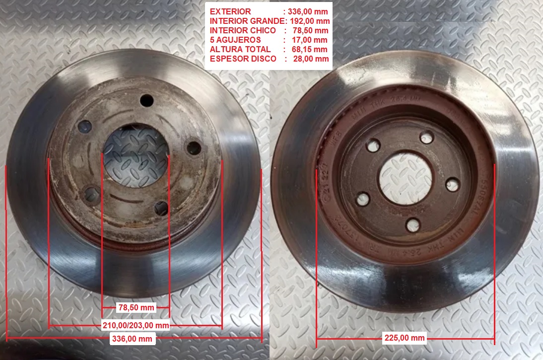 DISCO FRENO (336mm) DEL DODGE RAM 1500