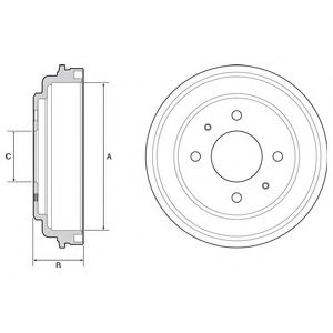 CAMPANA FRENO (180mm) TRA HYUNDAI ATOS SIN MAZA