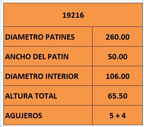 CAMPANA FRENO (260mm) TRA ASIA ROCSTA