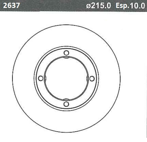 DISCO FRENO (215mm) DEL DAEWOO-SUZUKI BREME