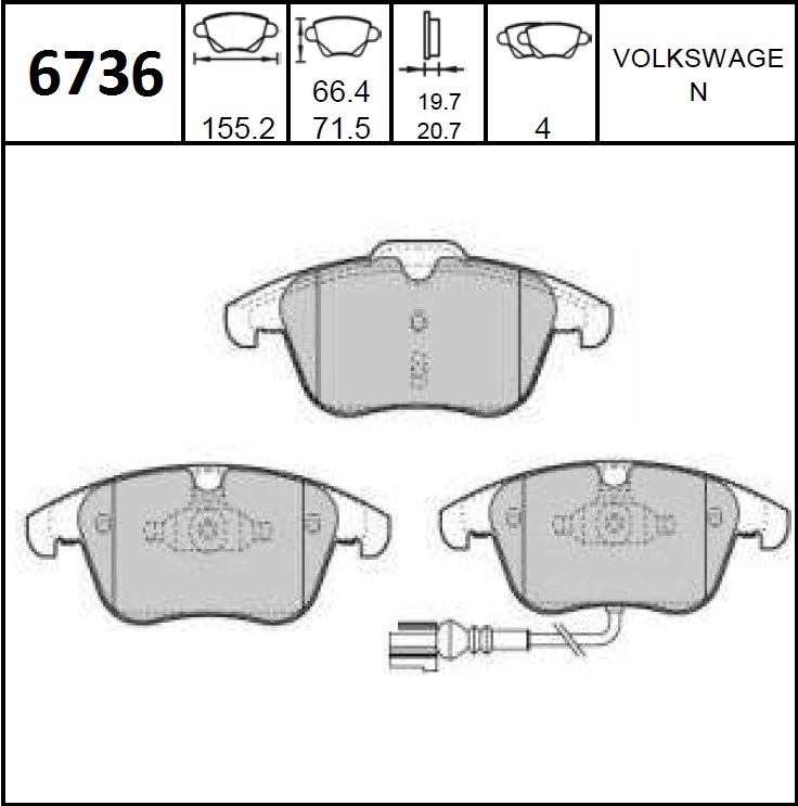 PASTILLAS DEL VW TIGUAN 2007-2016
