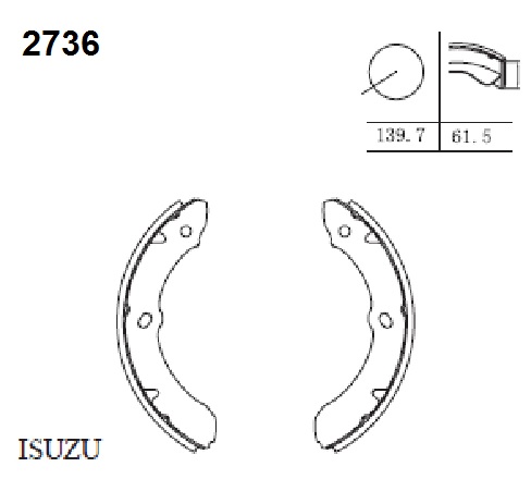 PATINES FRENO JMC CAMION (KIT DEL/TRA) 280mmBREMSI