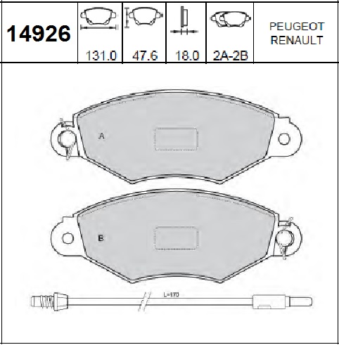 PASTILLAS DEL CITROEN-PEUGEOT (1R) C/SENSOR BREMSI