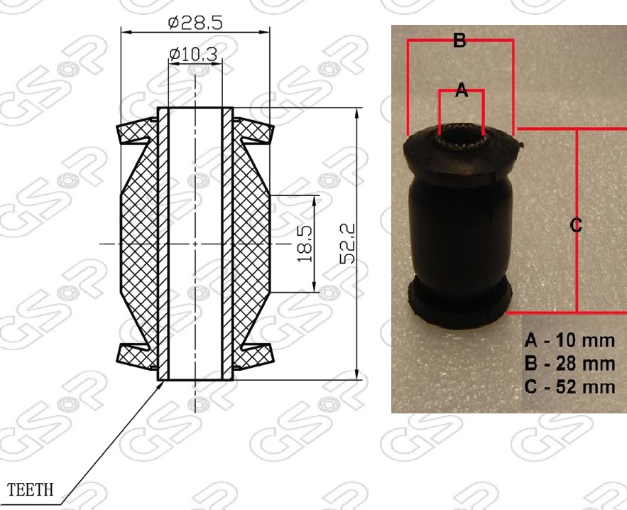 BUJE BASTIDOR INF DAEWOO-GM-SUZUKI (2) GSP