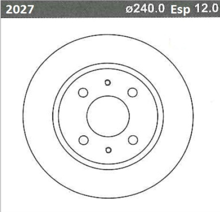 DISCO FRENO (240mm) DEL NISSAN B13 (MEX)