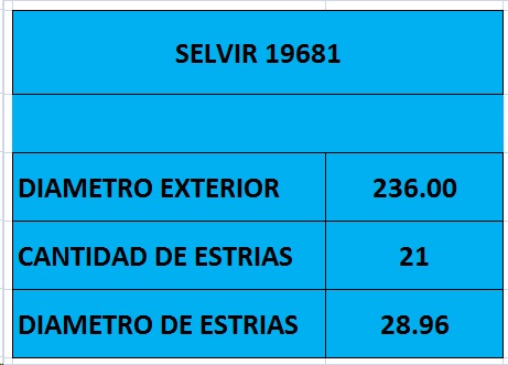 DISCO EMBR 236mm 21 EST TOYOTA 2.0-3.0 D-TD VALEO
