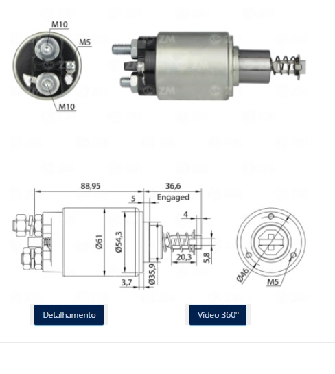 AUTOMATICO ARRANQUE BOSCH 12V VW/MB/MWM ZM531