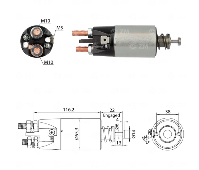 AUTOMATICO ARRAN. MITS. MAN/REN/YUTON 24V ZM3-639