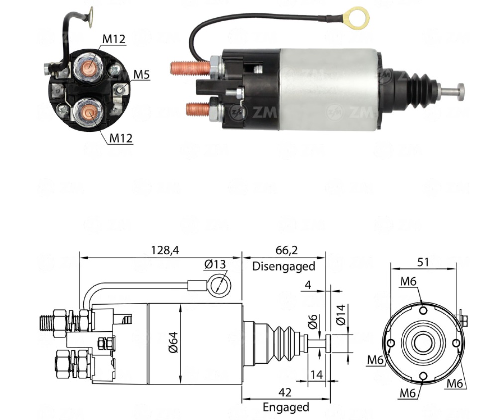 AUTOMATICO ARRAN. FREIGH/INTERNA. MITS. 12V ZM2482