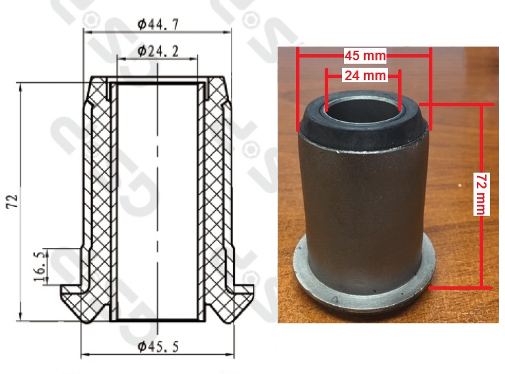 BUJE BASTIDOR SUP ASIA TOPIC-KIA K2700 (TRA) GSP