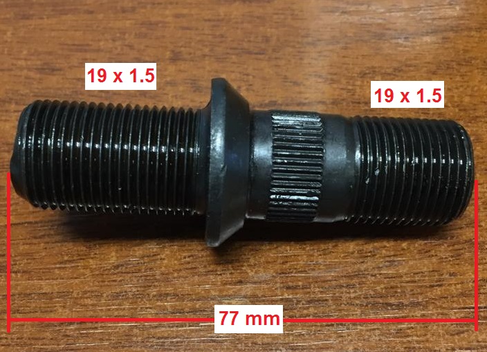 TORNILLO 19 X 1.5 / 19 X 1.5 X 77 DEL DER (K)