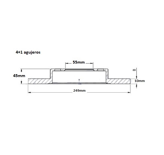 DISCO FRENO (249mm) TRA JAC E-S1 (SOLIDO)