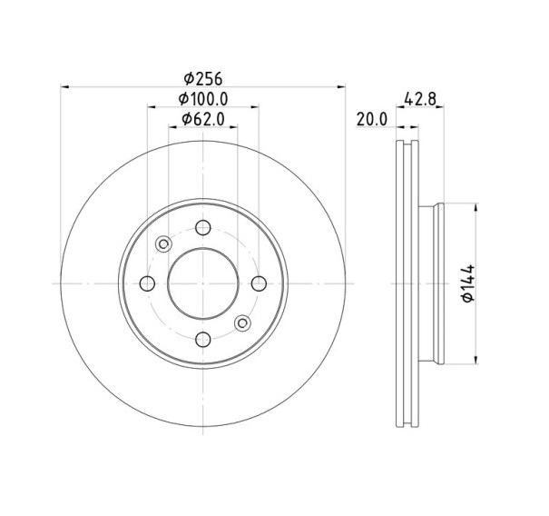 DISCO FRENO (257mm) DEL HYUNDAI-KIA