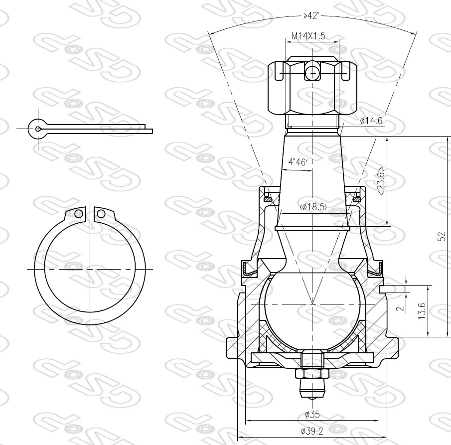 ROTULA INF NISSAN SENTRA 90 AYD