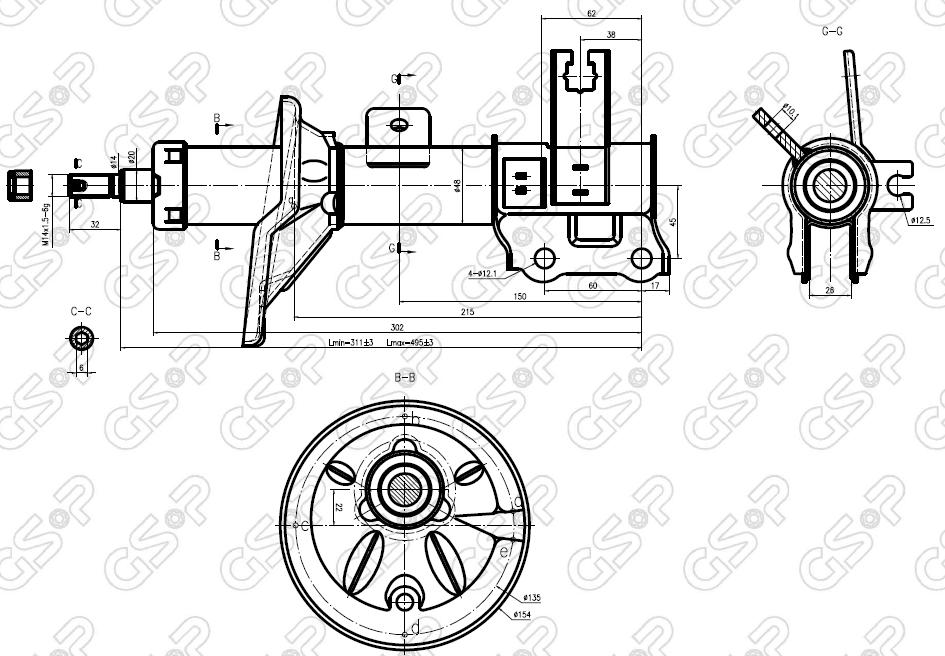 AMORTIGUADOR DEL IZQ GEELY CK1-2 BREME