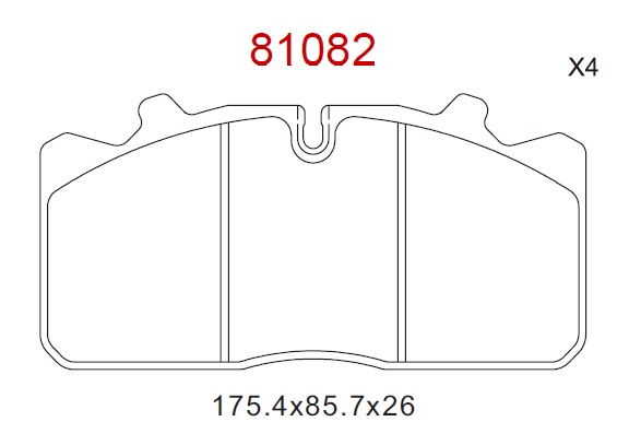 PASTILLAS D/T MB PERROT - 175 3 x 85 8 x 25 2