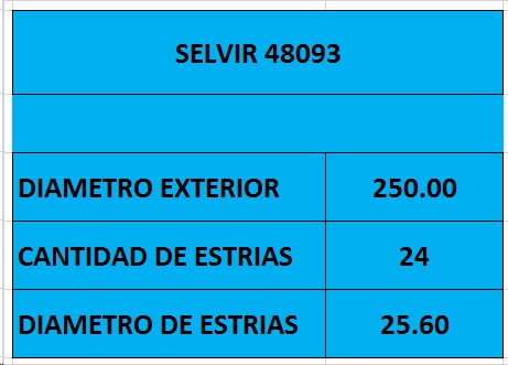 DISCO EMBR 250mm 24 EST NISSAN D22 C/RESORTE