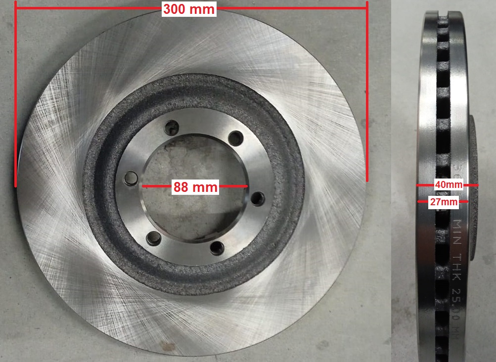 DISCO FRENO (300mm) DEL GM S10 12 (2-4WD)