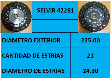 DISCO EMBR 225mm 21 EST NISSAN B16-TIIDA MR18 WEST