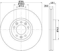 DISCO FRENO (304mm) DEL CITROEN-PEUGEOT 02