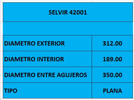 PLACA EMBR HYUNDAI HD78-65 2019 (300mm) WESTLAKE
