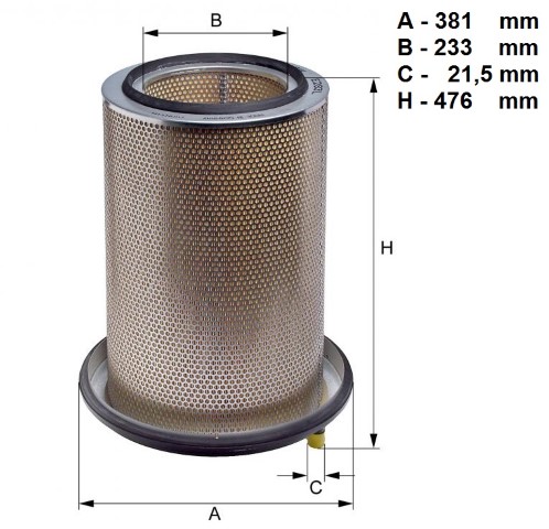 FILTRO AIRE SCANIA (AF4631)