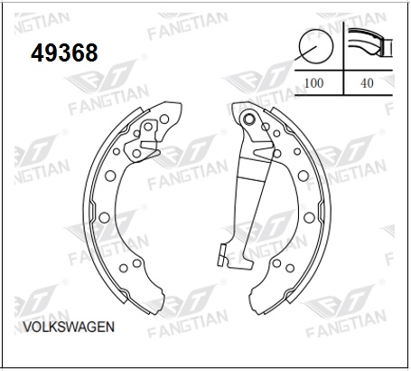 PATINES FRENO VW GOL V 09-12 (200 X 40) BREMSI